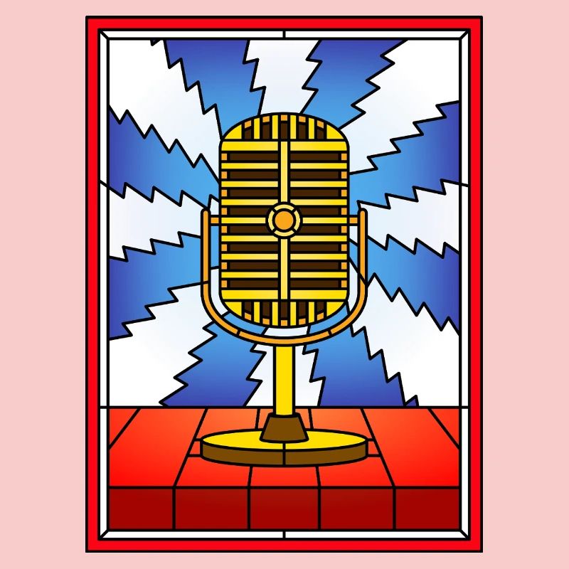 Conception rétro de vitrail micro