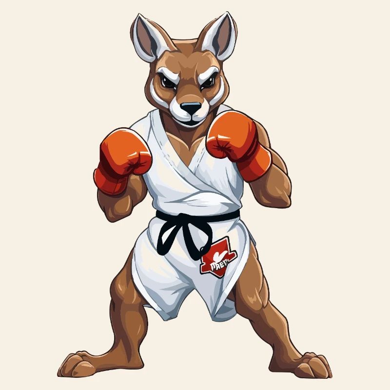 Känguru Karate Kämpfer