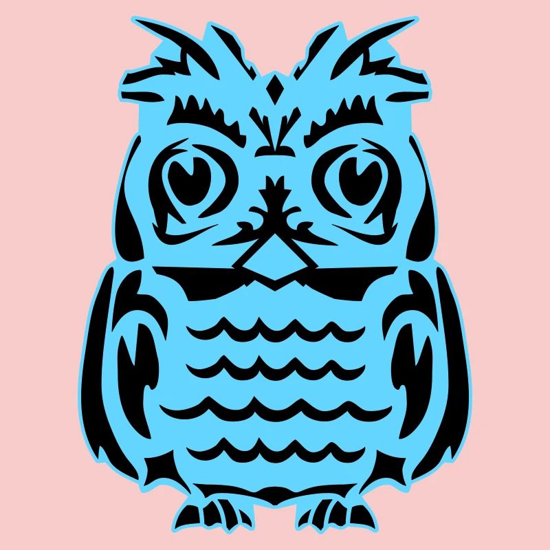 Lichtblaue abstrakte Eule