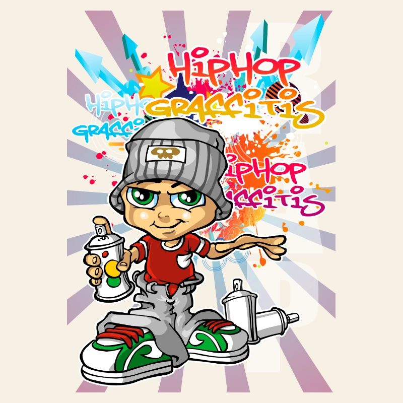Graffiti boy with spray paint