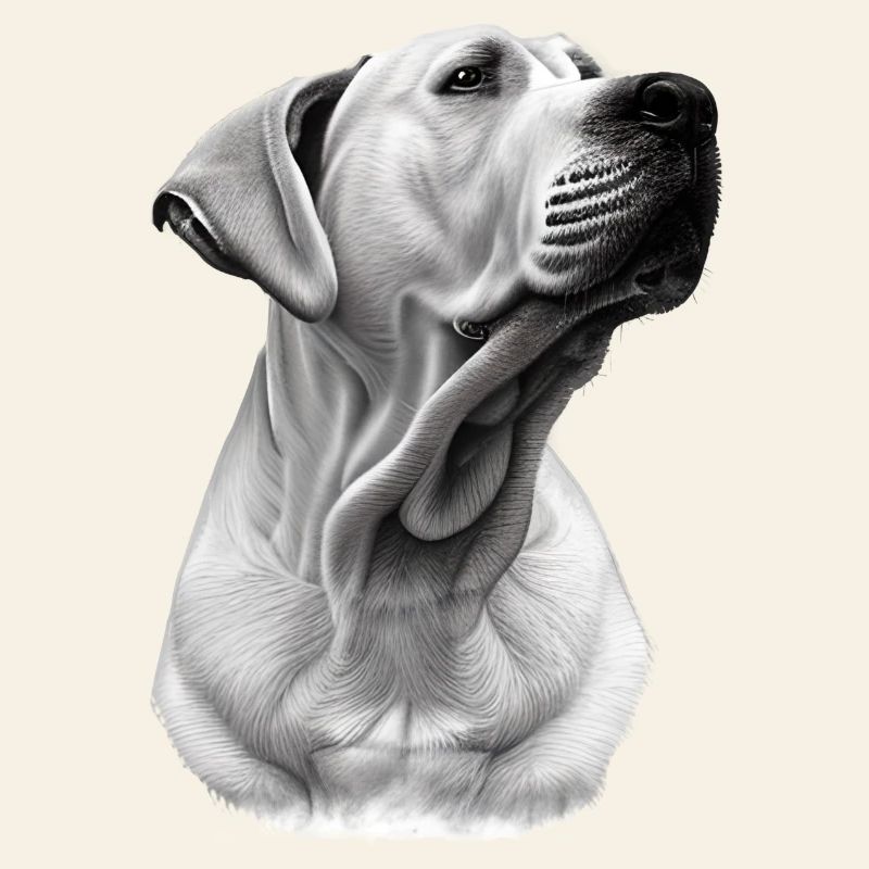 Fier blond labrador