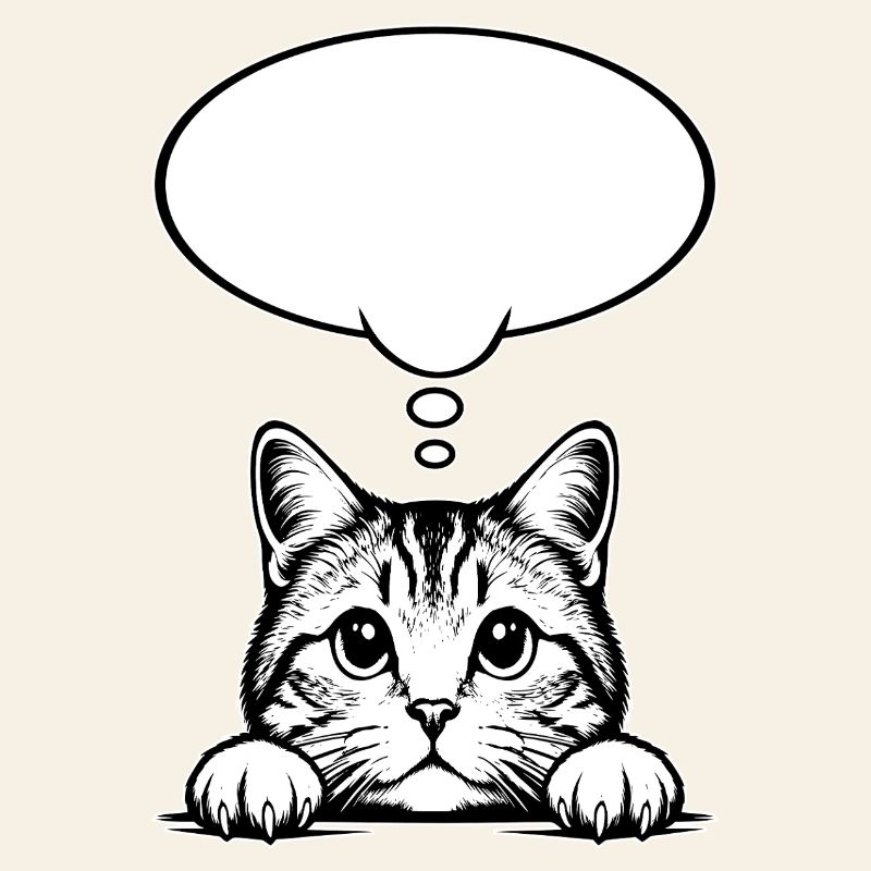 Bulle de dialogue du chat écossais Straigh