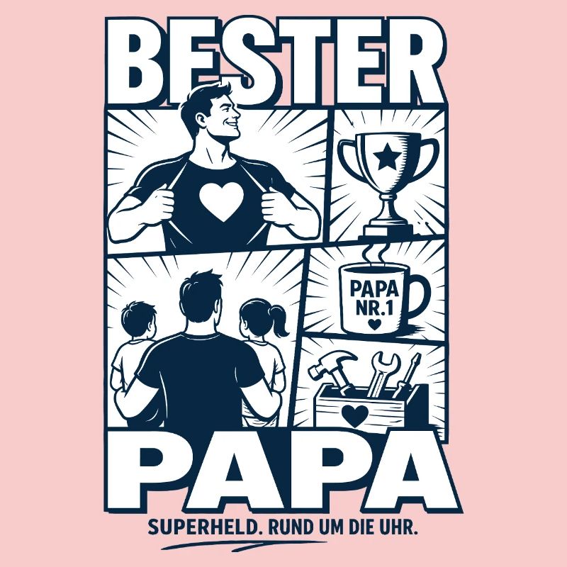 Bester Papa Superheld Design