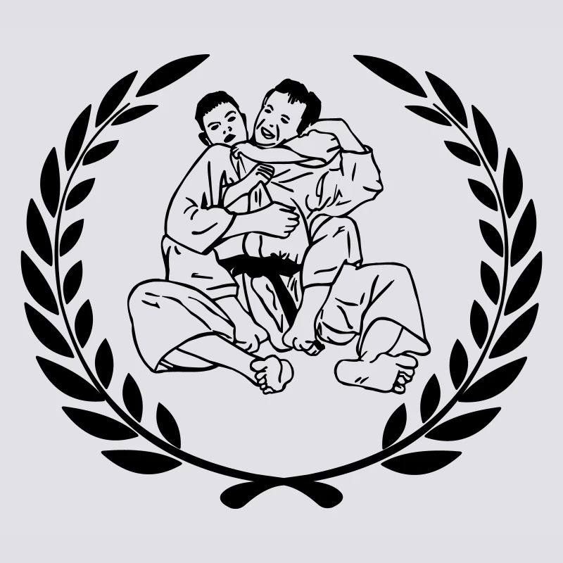 Pince de cou Judo Jiujitsu avec couronne de laurier