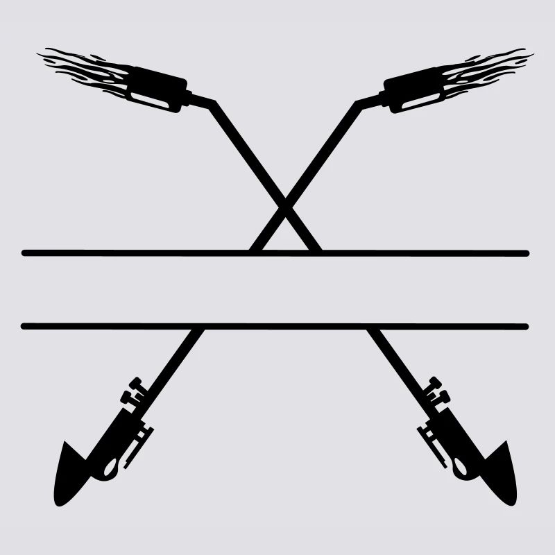 Two crossed gas burner monogram