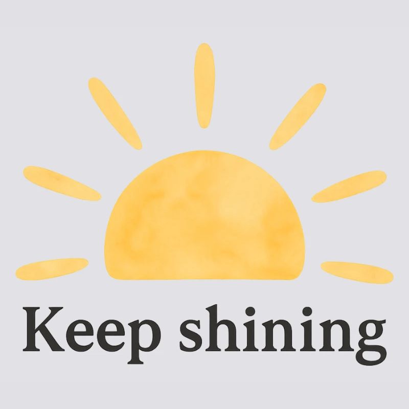 Keep Shining – Sonne – Minimalistisch