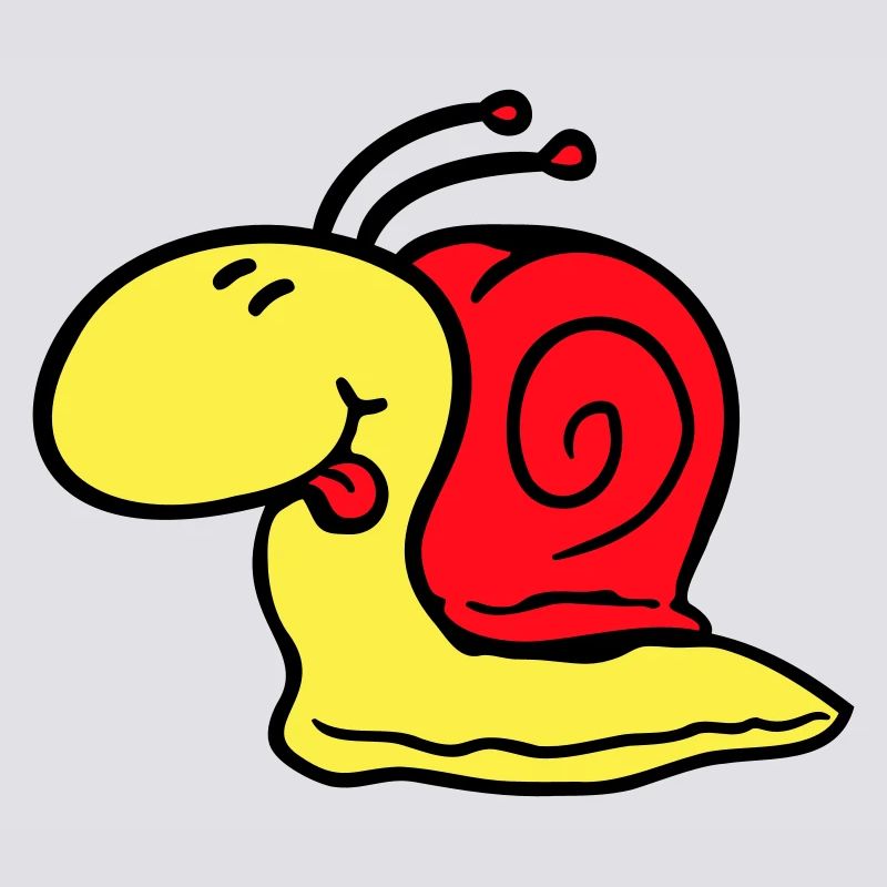 Escargot effronté langue sortant rapidement petit