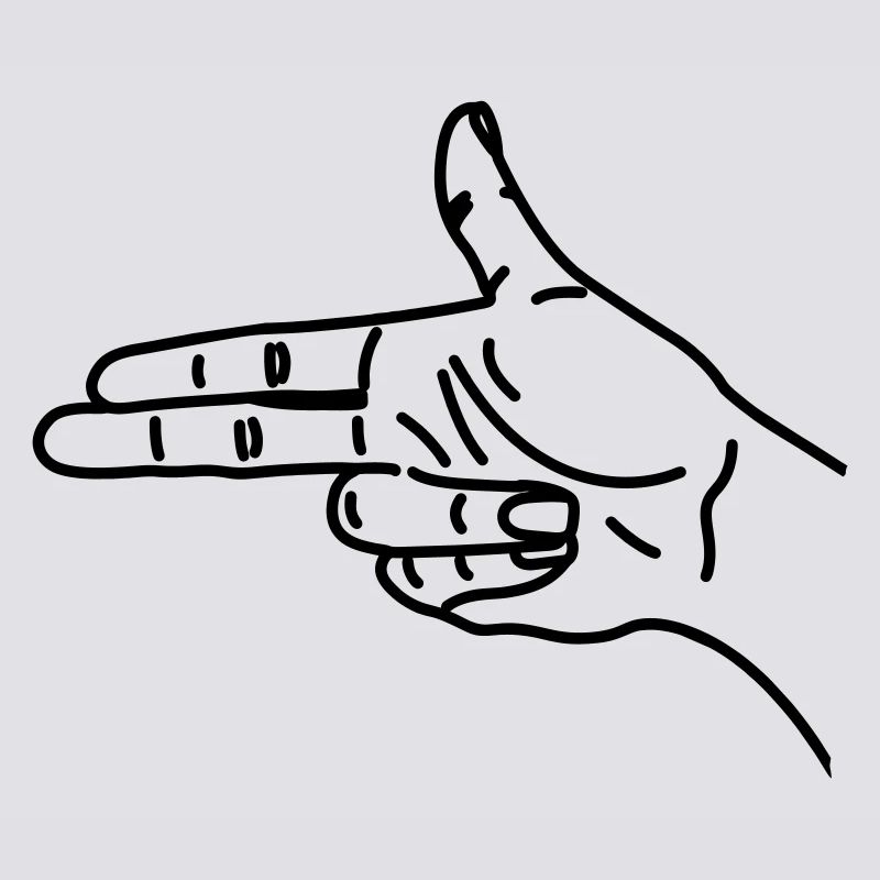 Hand gesture gun scared war