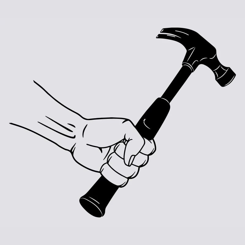 Martello nel pugno di mano