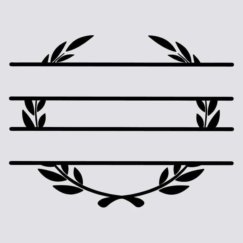 Double bannière couronne de laurier