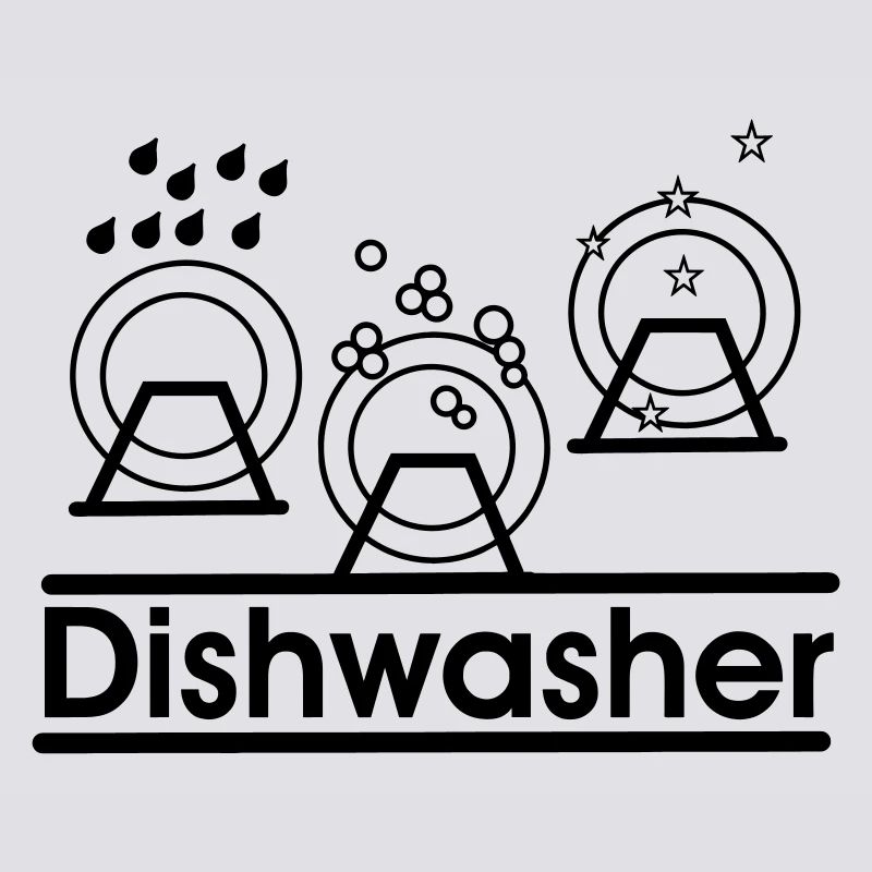 Dishwasher logo with text 'Dishwasher''