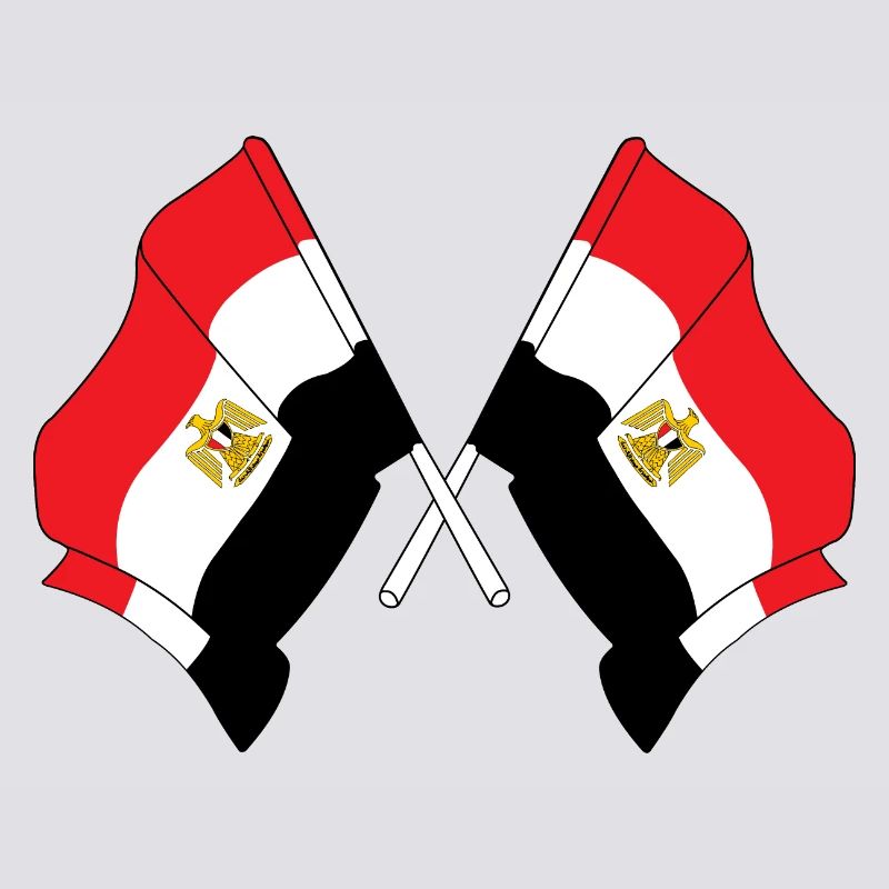 Deux drapeaux Egypte