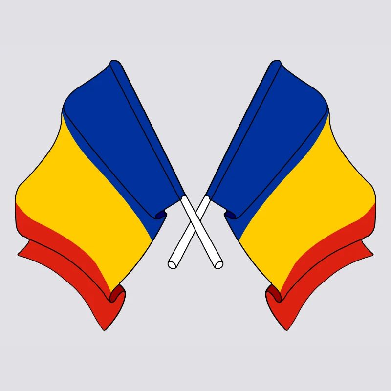 Deux drapeaux Drapeau de la Roumanie, drapeau horizontal m