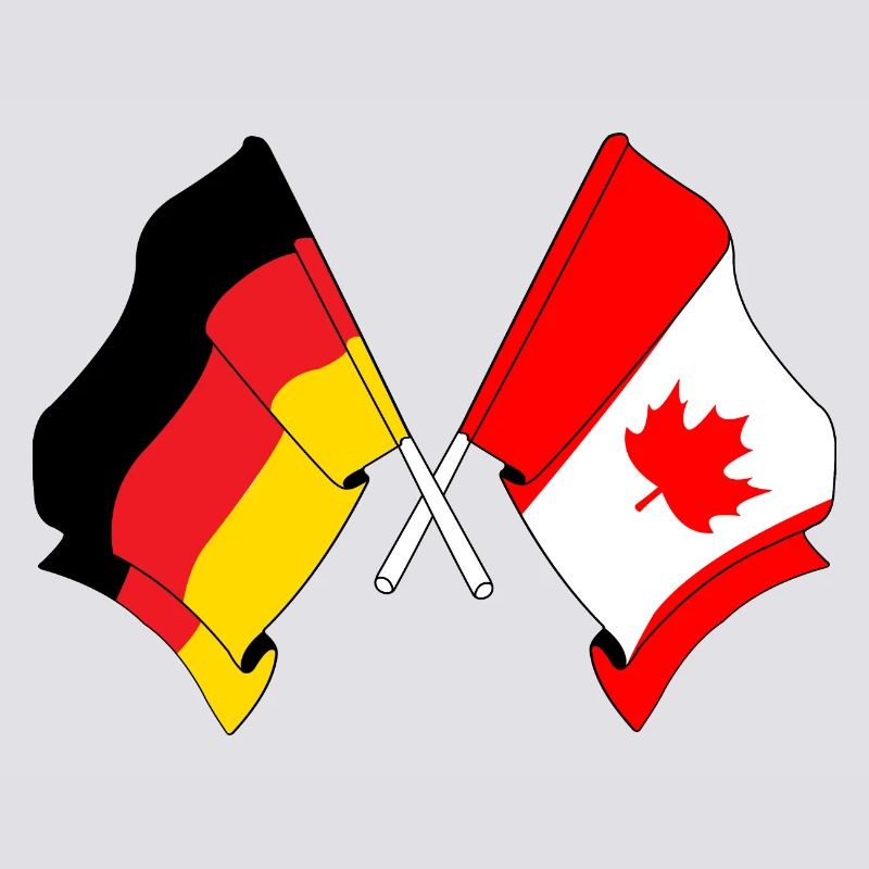 Drapeau de l’Allemagne et drapeau du Canada