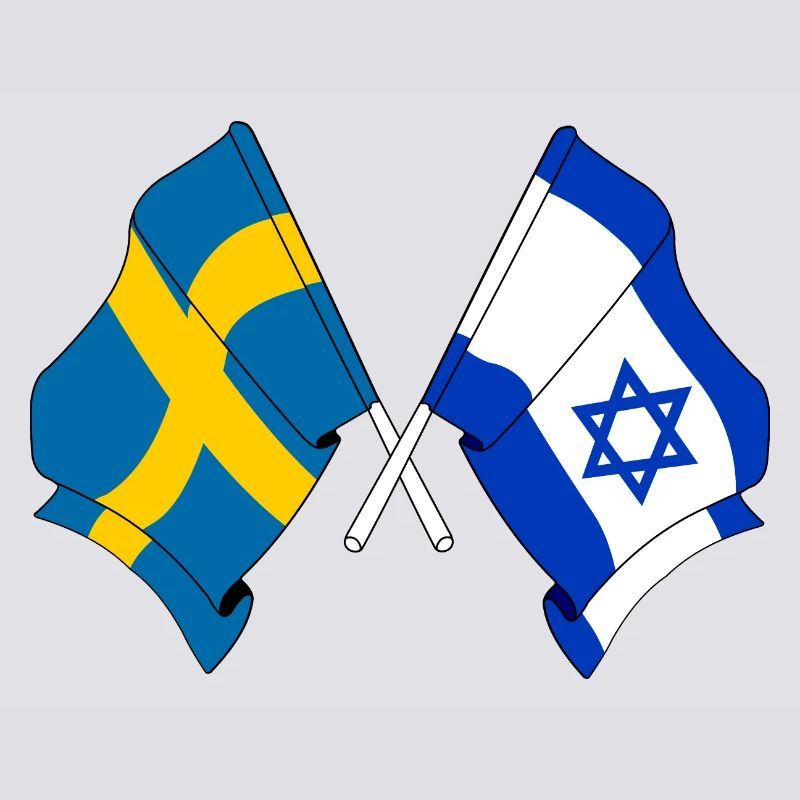 Drapeau de la Suède, drapeau d’Israël
