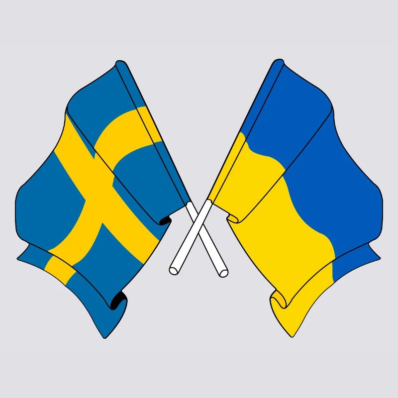 Drapeau de la Suède, drapeau de l’Ukraine