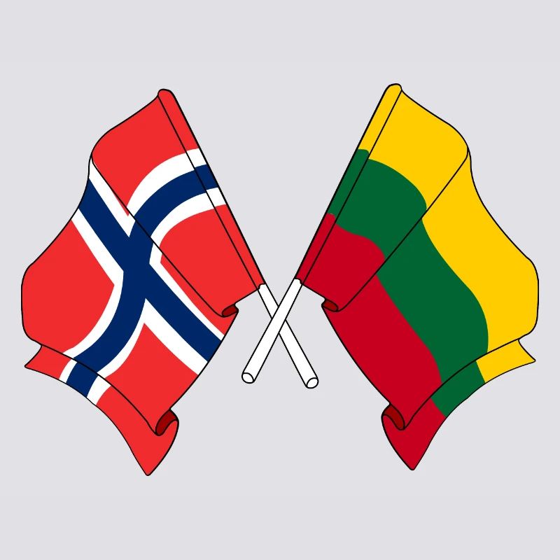 Drapeau Norvège, drapeau Lituanie