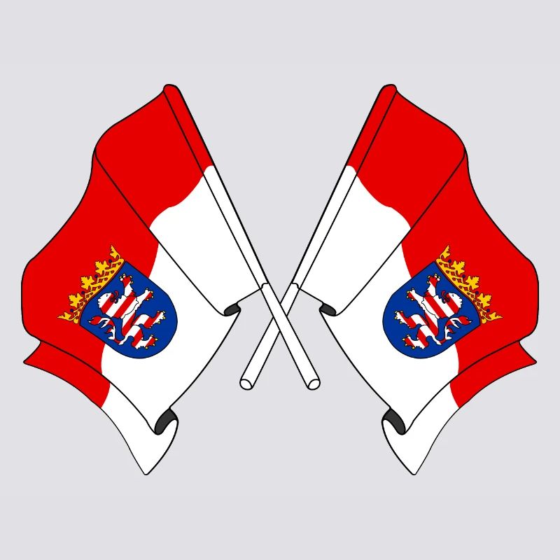 Drapeaux traversés Hesse
