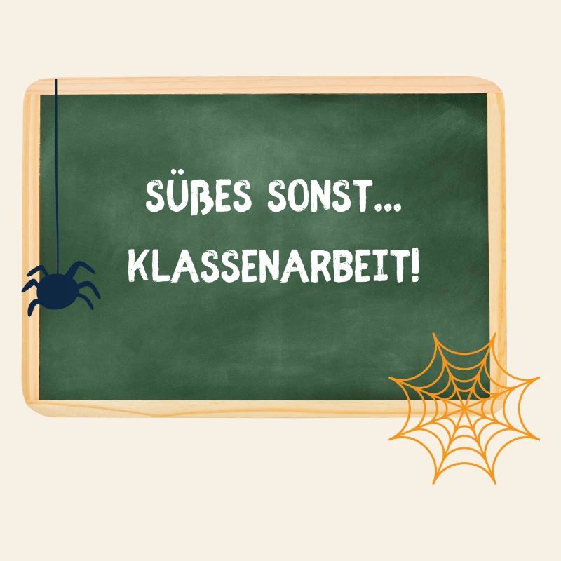 Süßes Sonst Klassenarbeit - Halloween Lehrerin