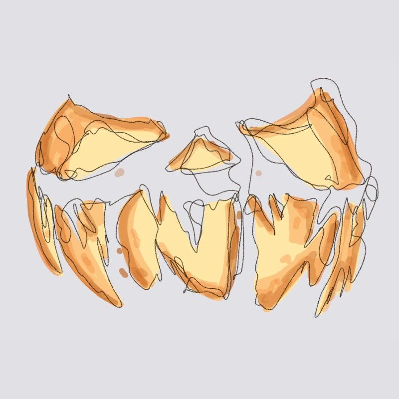 Pumpkin Face Halloween Scribble