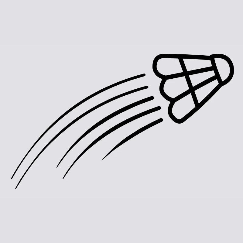 Badminton einfaches Shuttle-Logo
