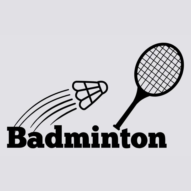 Badmintontext mit Shuttle und Schläger