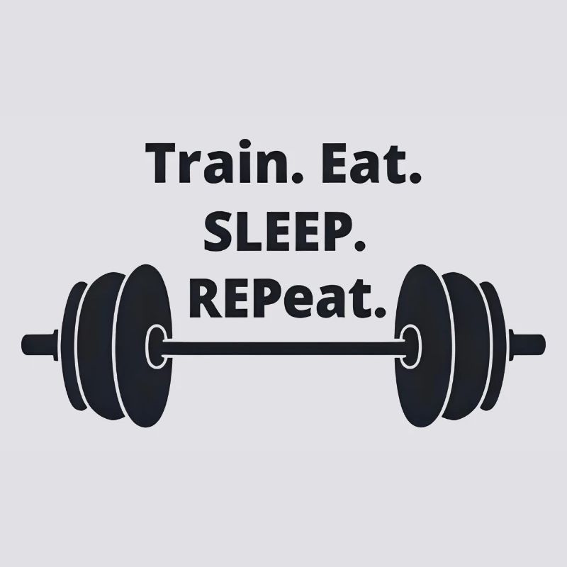 Entraîner, manger, dormir, répéter, conception motivante