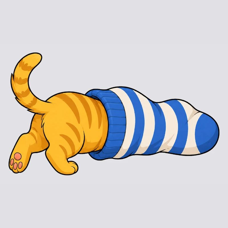 Cat in the sock