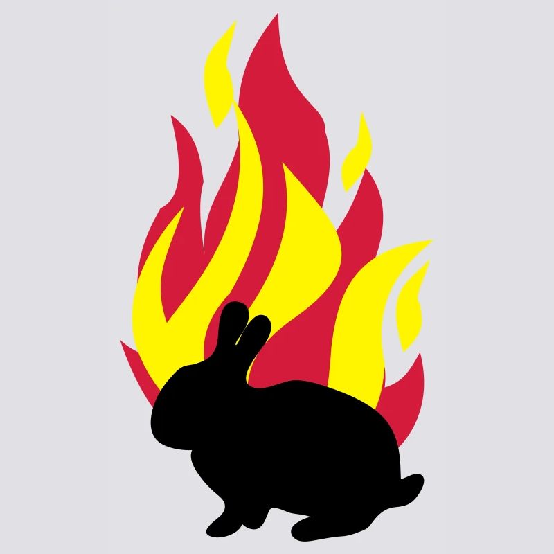 Bunny with fire