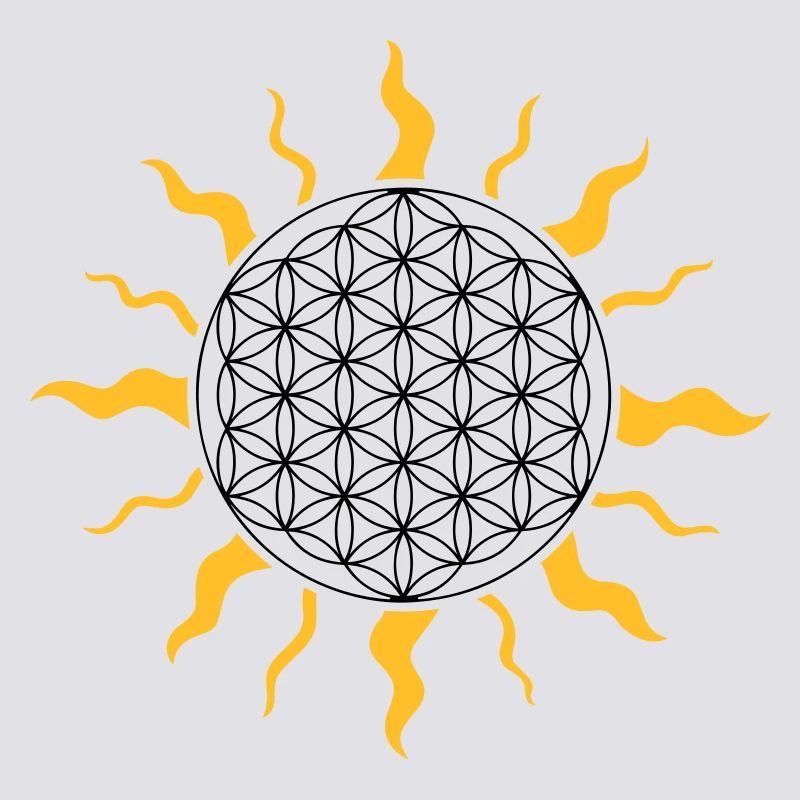 La fleur de la vie avec le soleil