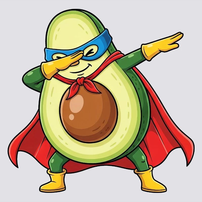 Avocado Held Vegetables Strong Vegan Role Model