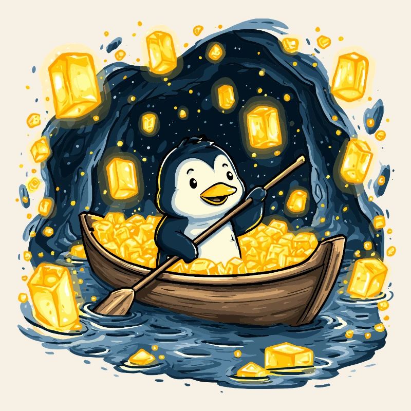 Pingouin dans la rivière de l’Or
