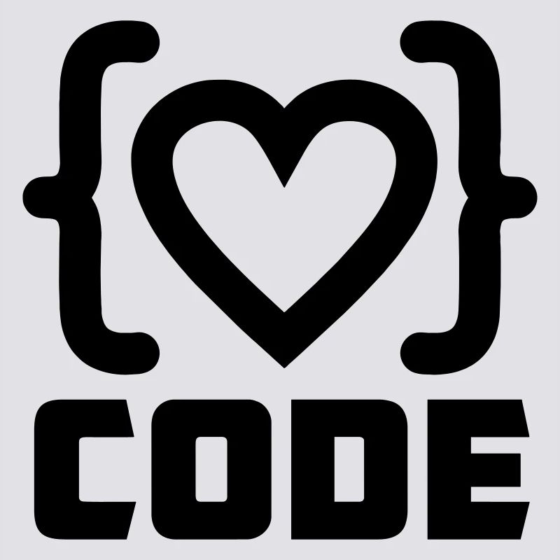 Herzprogrammierer Code Logo mit Text CODE