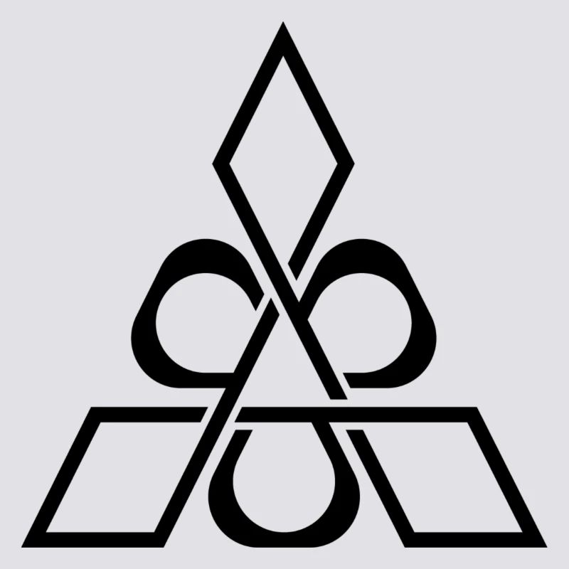 Abstract triangle and rings design