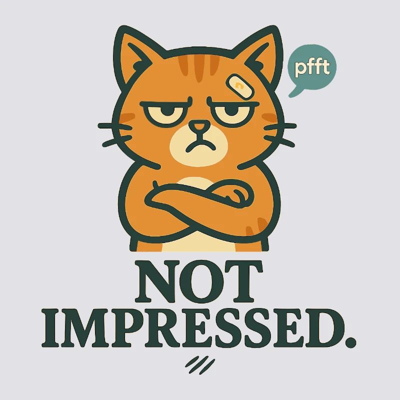 Not Impressed – Grumpy-Katze