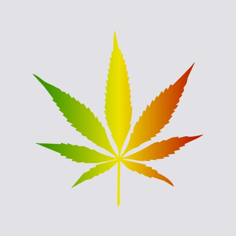 Rasta Gradient Cannabis Leaf