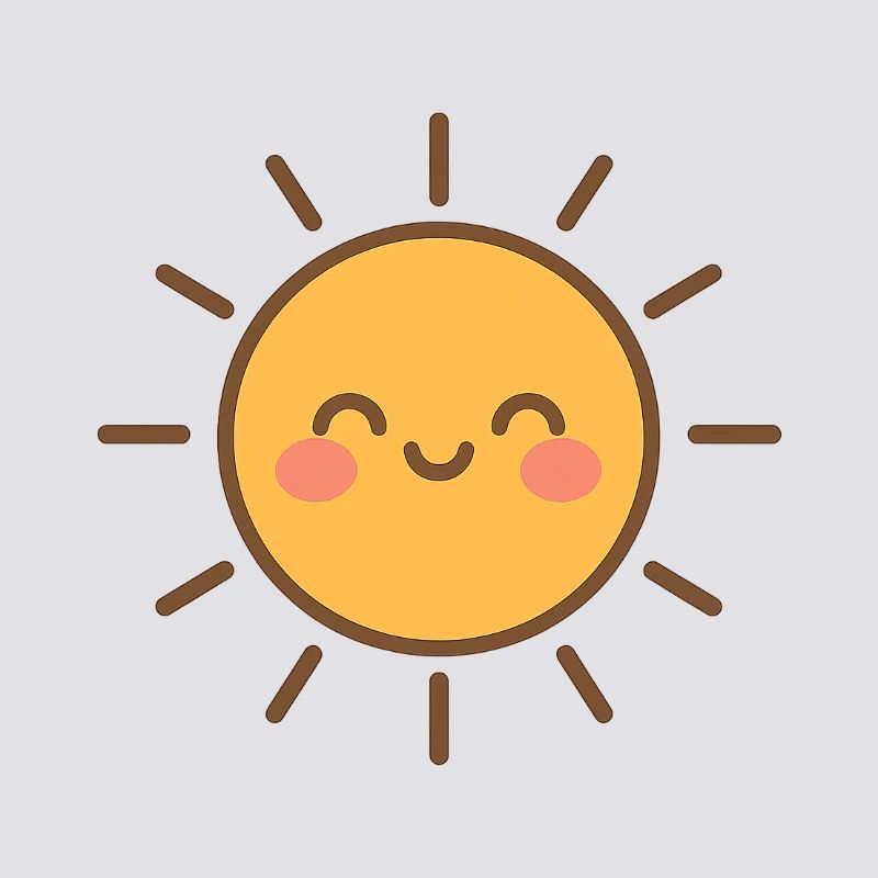 Sonne Süßes Lächeln