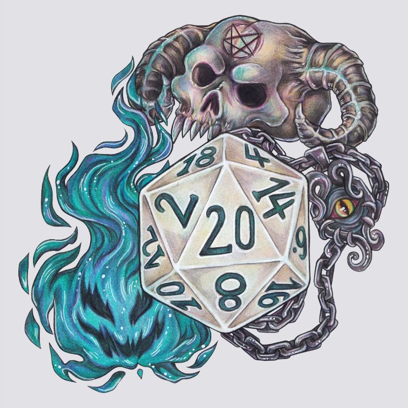 RPG Tabletop D20 Dice Gift Warlock