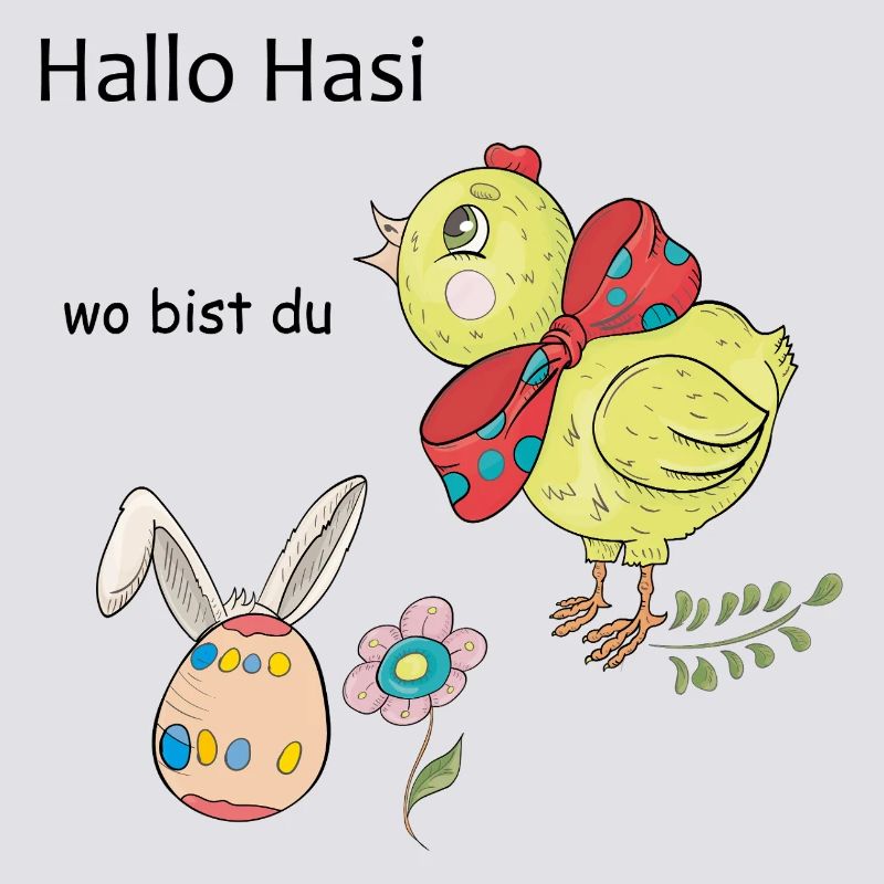 Easter chicken with bow