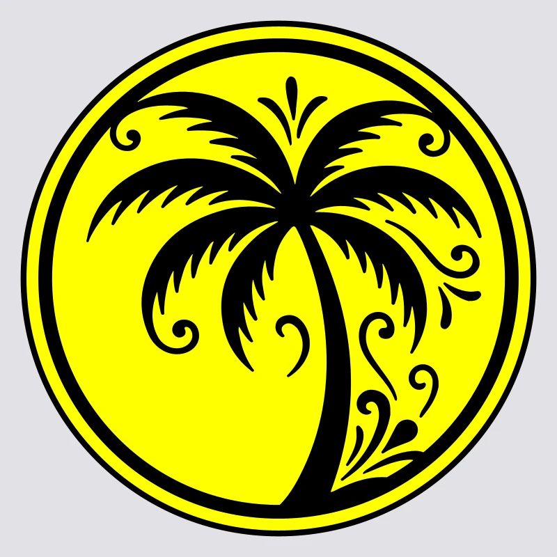 Palm tree icon beach