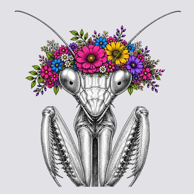 Couronne de fleurs Mantispin