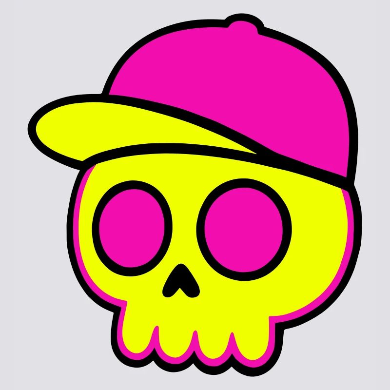 Conception de calotte crânienne néon