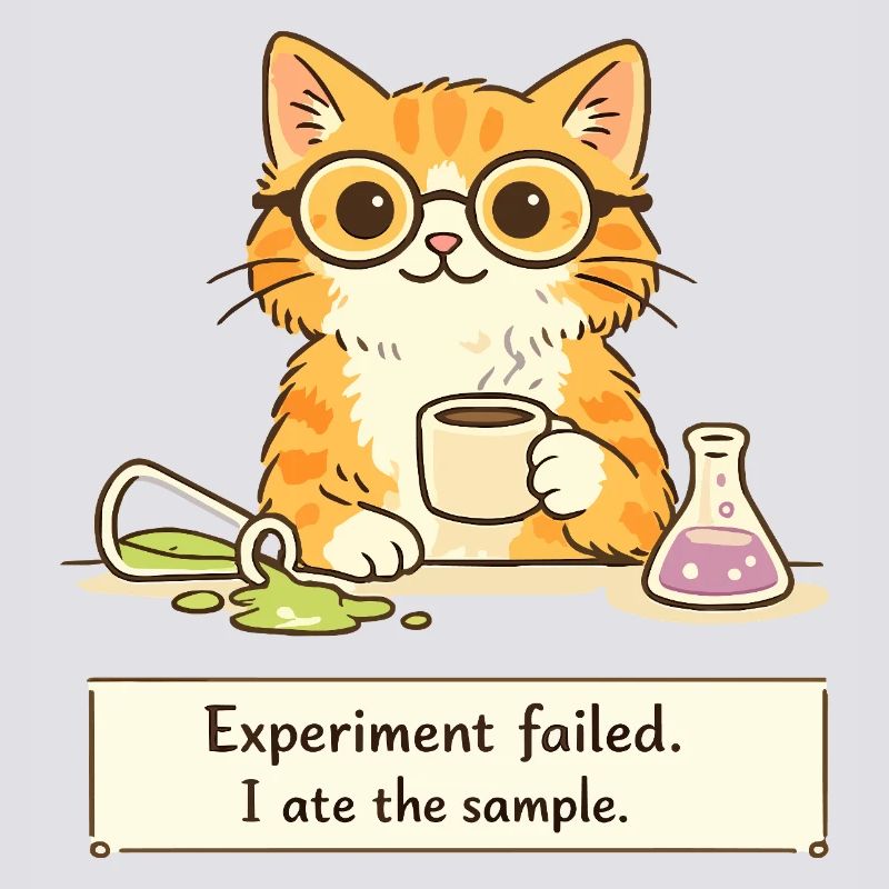 Scientist Cat. Experiment Failed. I Ate the Sample