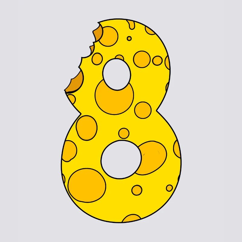 Number 8 Digit Cheese