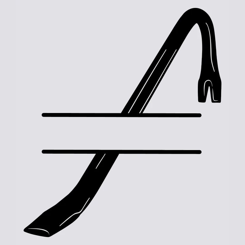 Einbruchslogo Brechstange oder Brechstange