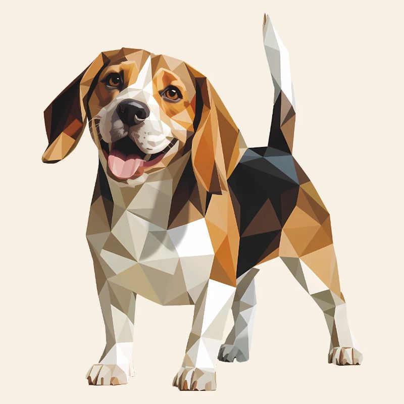 Beagle - Cooles Low Poly Logo