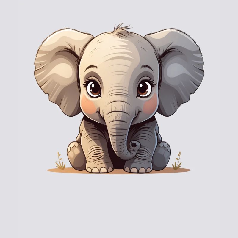 Dessin animé mignon bébé éléphant