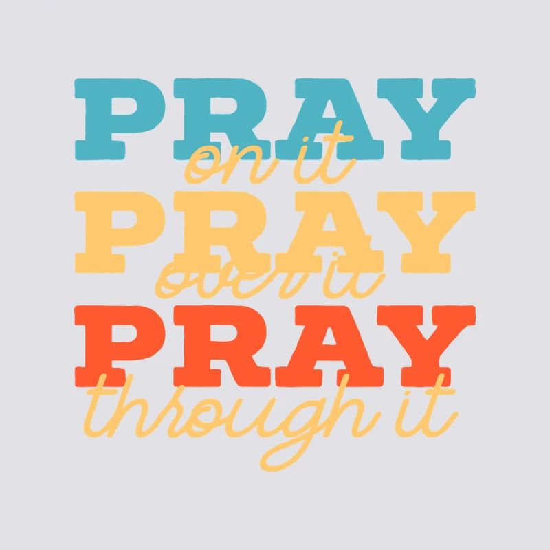 Typographie superposée de prie