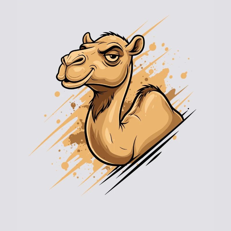 Camel Cartoon Splash