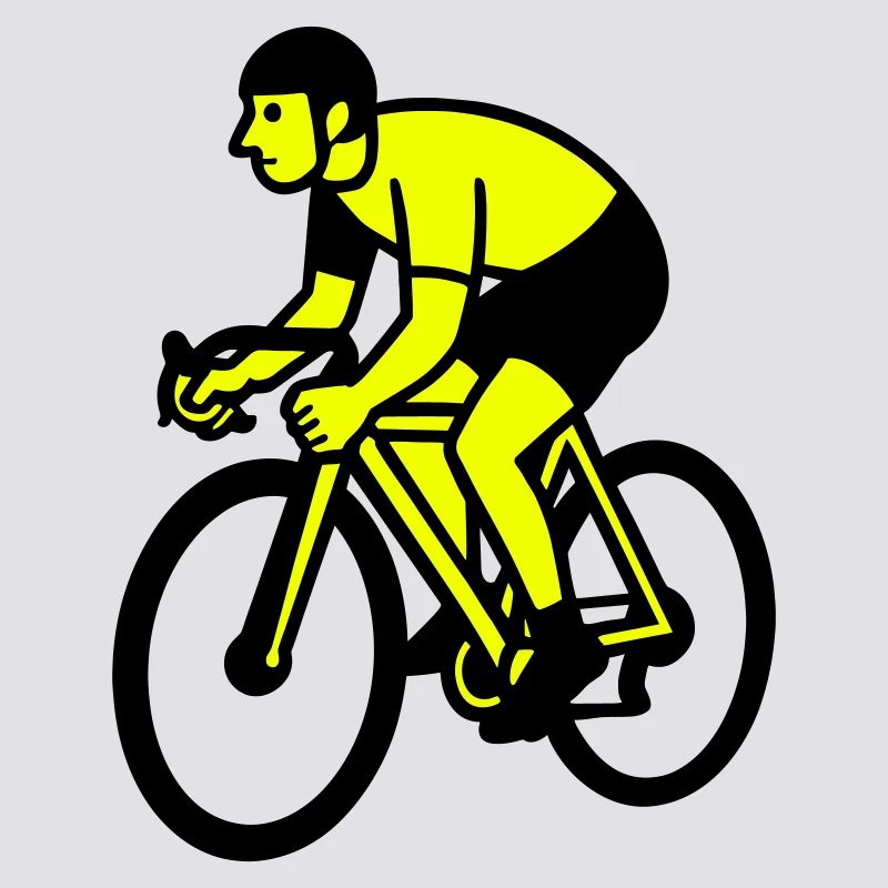 Roue néon silhouette cycliste